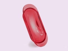 Plump Trinket Dish in Cherry Red, Translucent Polyurethane Resin, by Ian Cochran