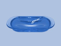 Plump Trinket Dish in Blue, Translucent Polyurethane Resin, by Ian Cochran