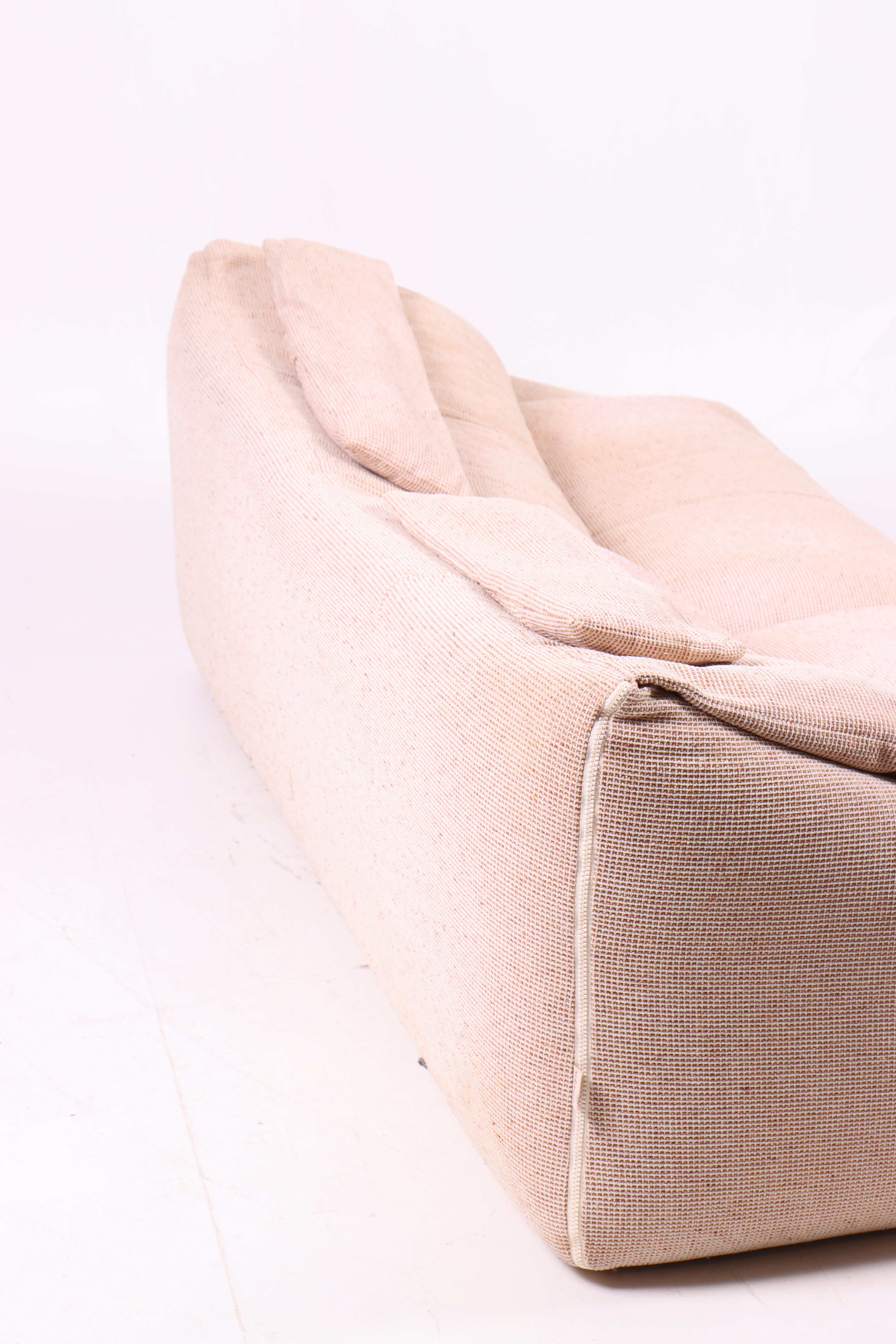 Mid-Century Modern 'Plumy' Sofa in Fabric by Annie Hieronimus, 1980s