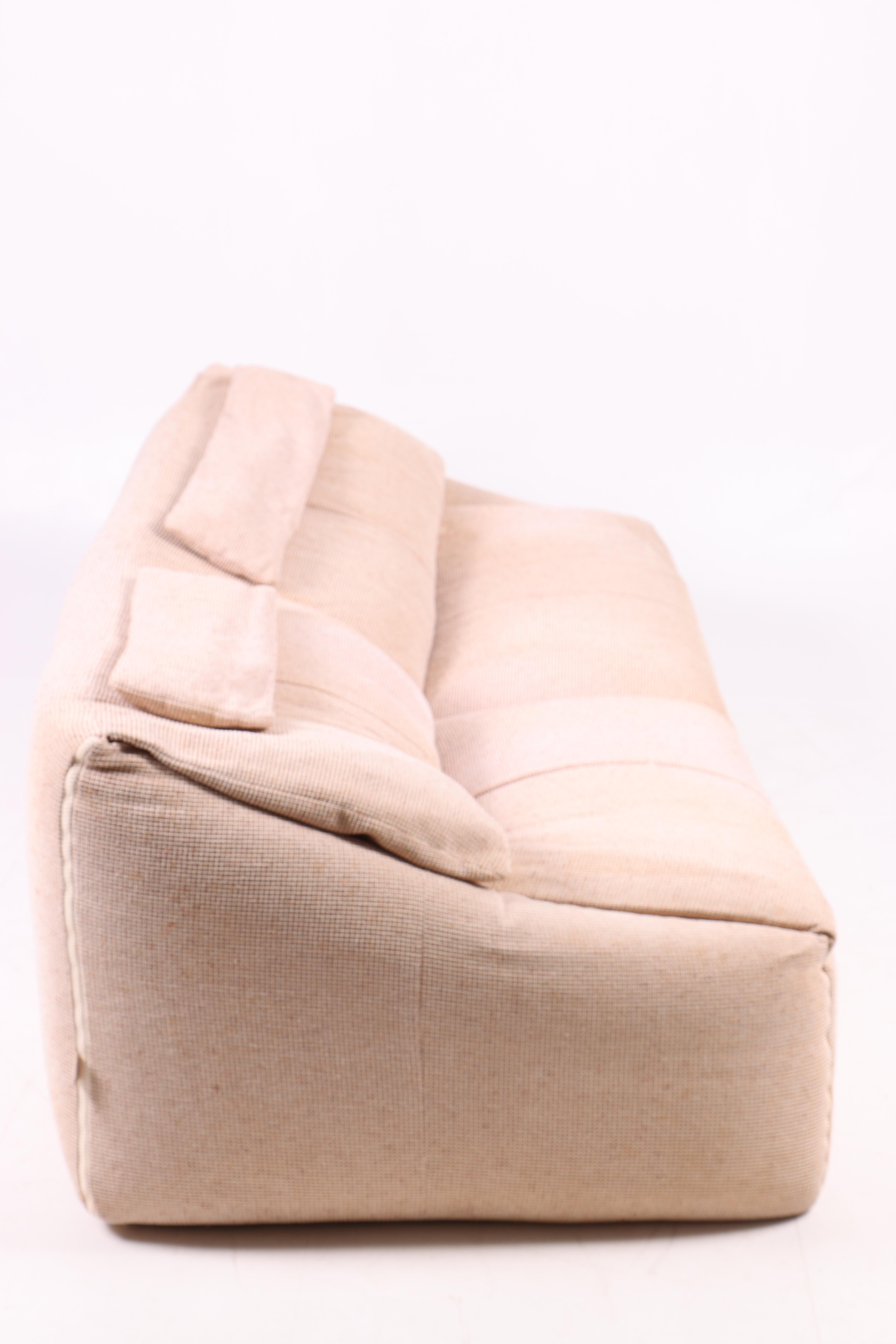 Italian 'Plumy' Sofa in Fabric by Annie Hieronimus, 1980s