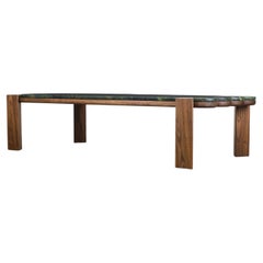 Plural Table by Levi Christiansen in Solid Walnut and Marble