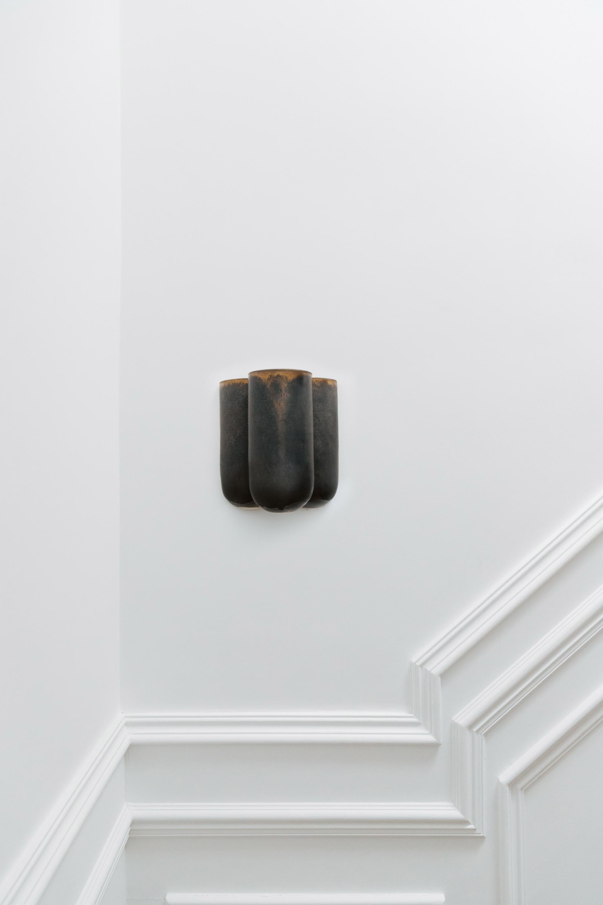 Other Plus Brillance Blackened Gold Wall Light by Lisa Allegra For Sale