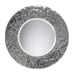 Plus Object Glass Engraved Relief in Silver "Glamour"