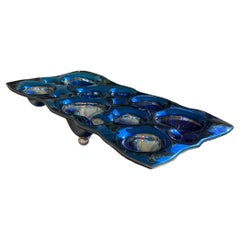 Plus Object glass Vide-Poche "Liquid Metal" Indigo