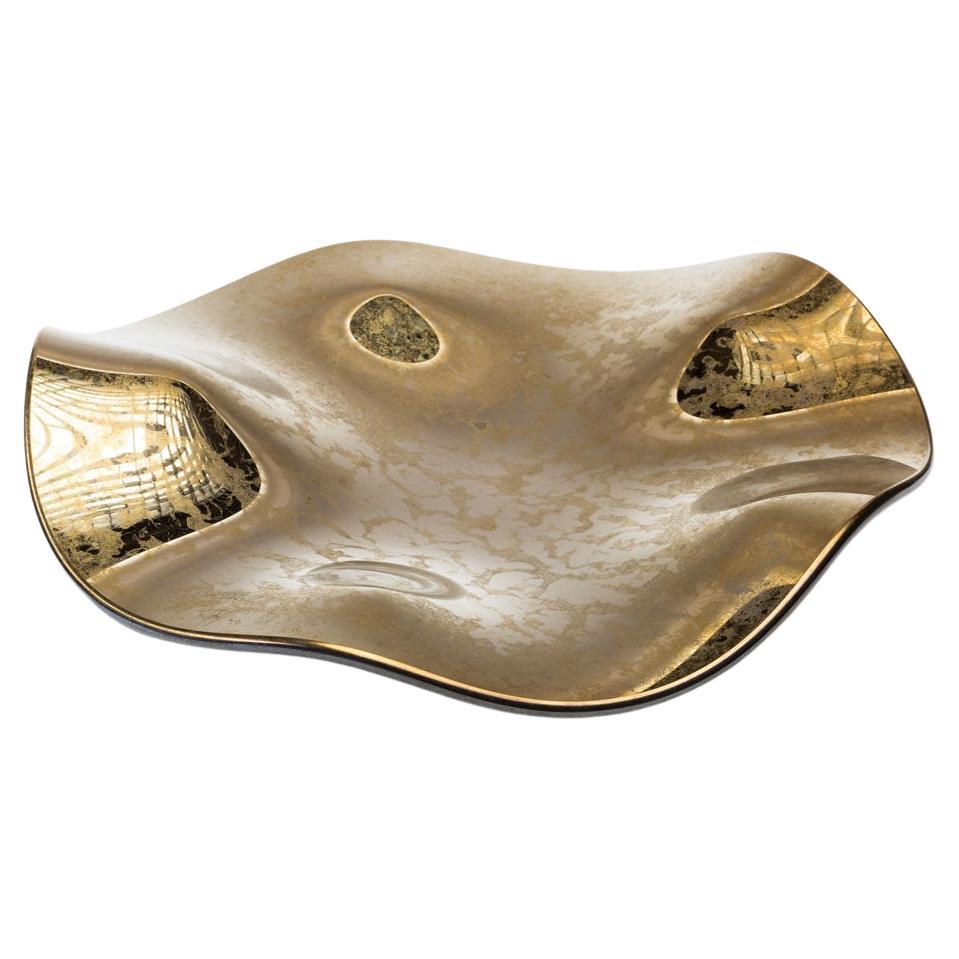 Plus Object glass Vide-Poche "Stingray" Old Gold For Sale