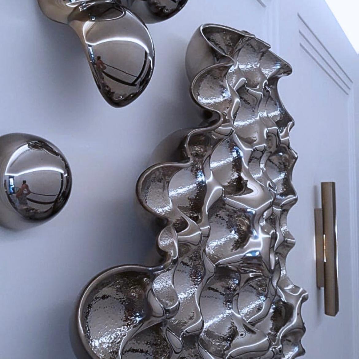 Contemporary Plus Object Glass Wall Sculpture 