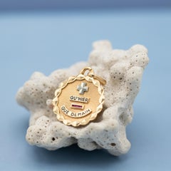 Plus qu'hier et moins que demain - Augis charm - 18k solid gold - I love you