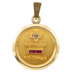 Plus qu'hier et moins que demain - Augis charm - 18k massives Gold - Ich liebe dich