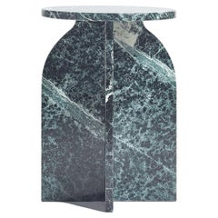 Table d'appoint minimaliste en marbre vert et pierre par Aparentment 