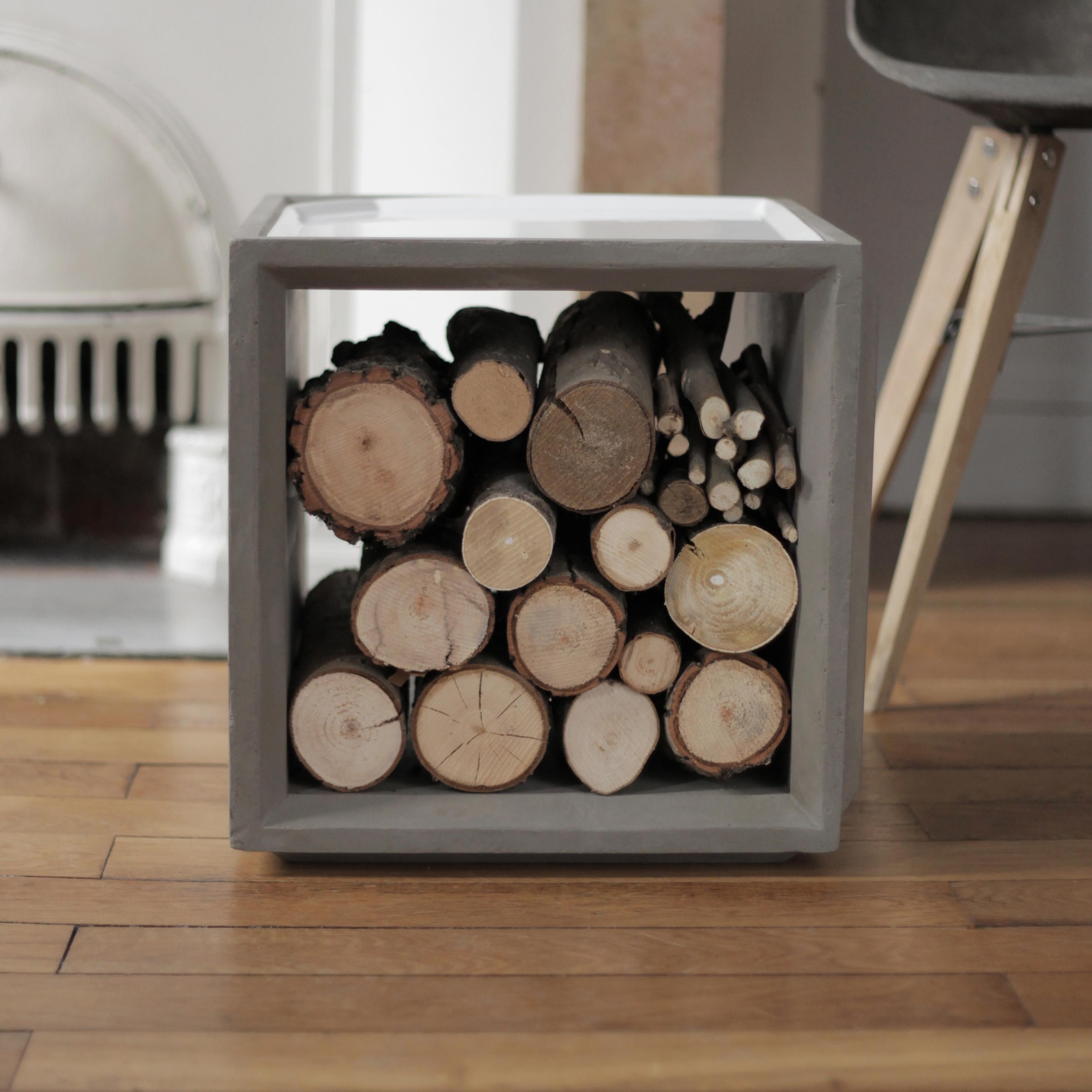 The Concrete Plus Storage Module #01 designed by Bertrand Jayr for Lyon Béton offers clean lines and minimalist look. Tap into your creative side and assemble your ideal concrete storage unit. Whether used by itself or paired with other modules, the