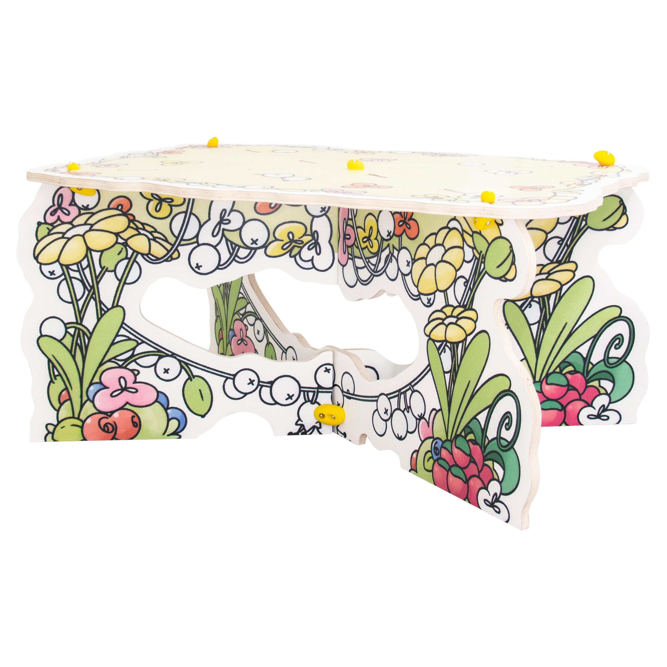 Plush Garden Dining Table For Sale