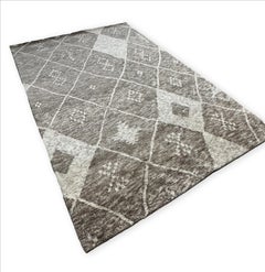 Plush, Handmade 8x10 Diamond Pattern Moroccan Area Rug