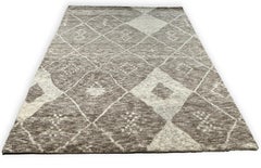 Plush, Handmade 9x12 Diamond Pattern Moroccan Area Rug 9x12