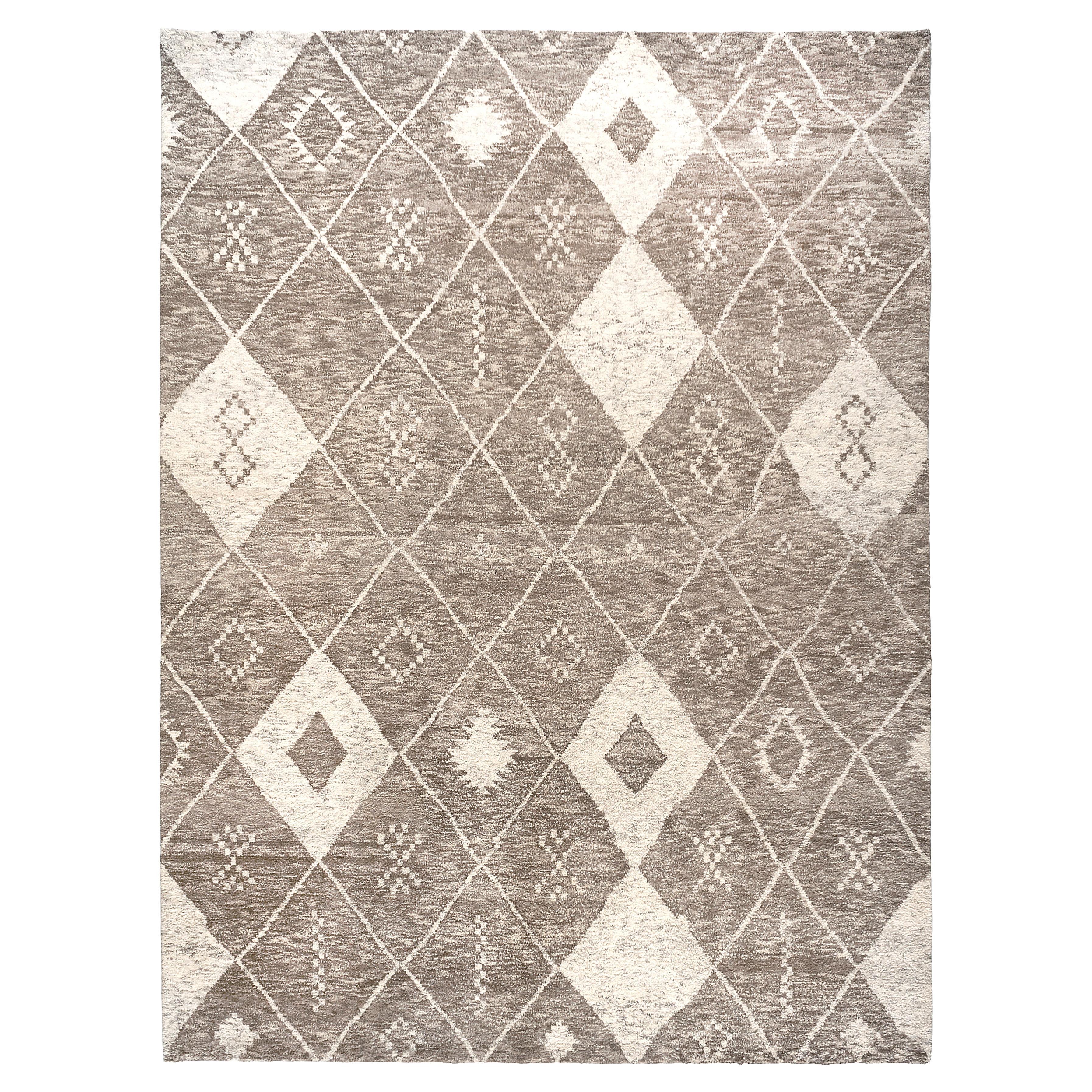 Plush, Handmade 9x12 Diamond Pattern Moroccan Area Rug 9x12