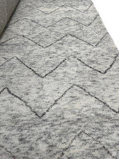 Plush Handmade Moroccan Chevron Design Area Rug 8.1"x10"