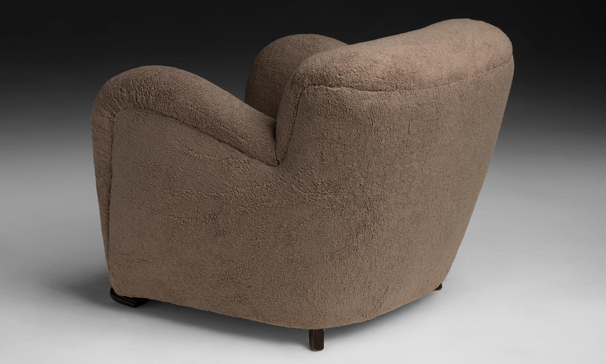 Plush Lounge Chair Denmark, 1960 im Angebot 1