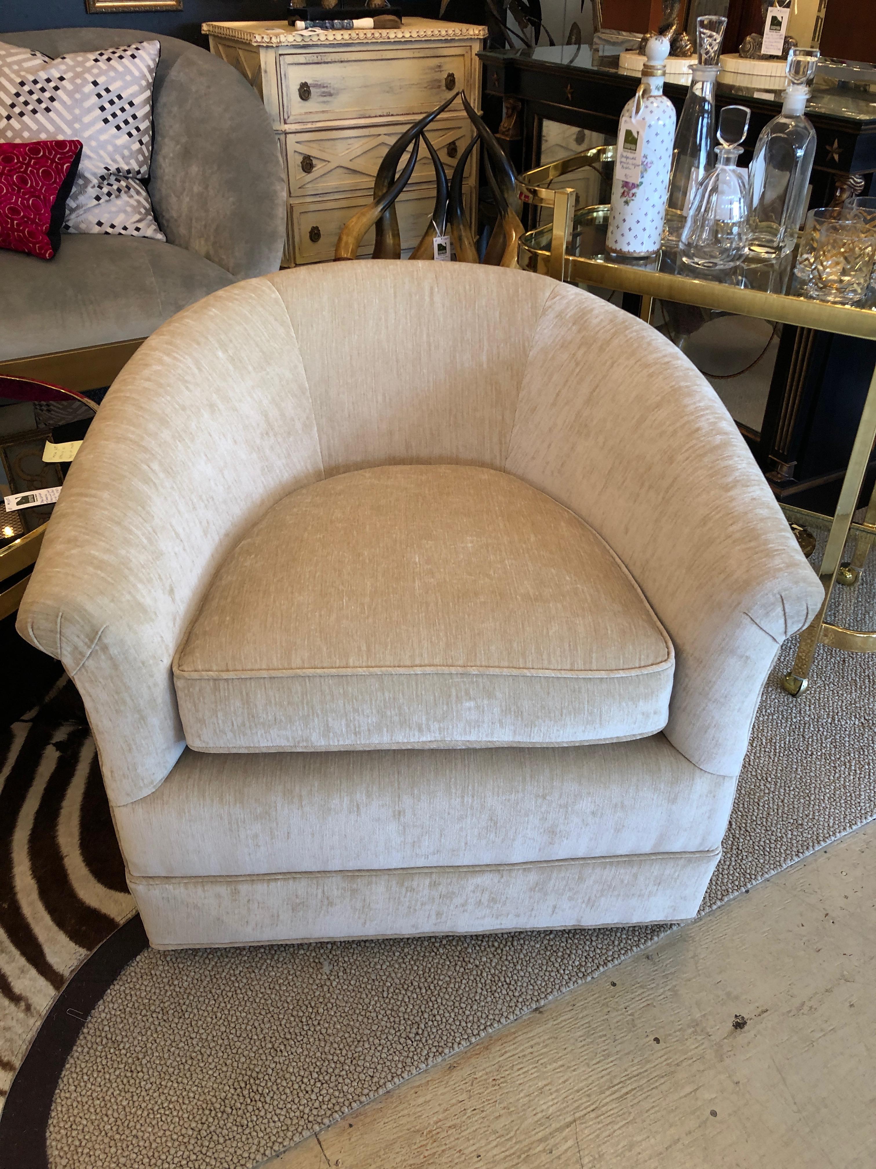 plush swivel chair