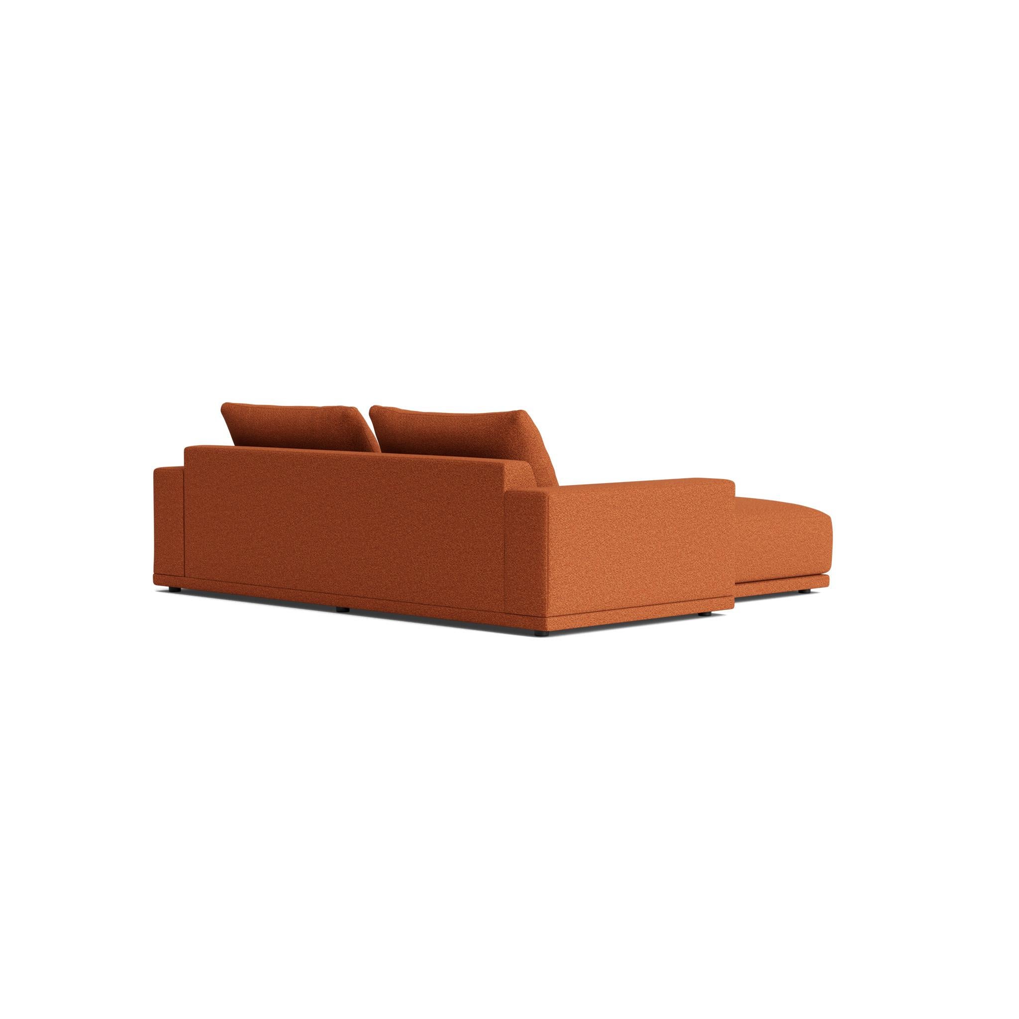Plush Modular Modern Chaise in Bouclé In New Condition For Sale In Nyack, NY