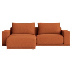 Plush Modular Modern Chaise in Bouclé