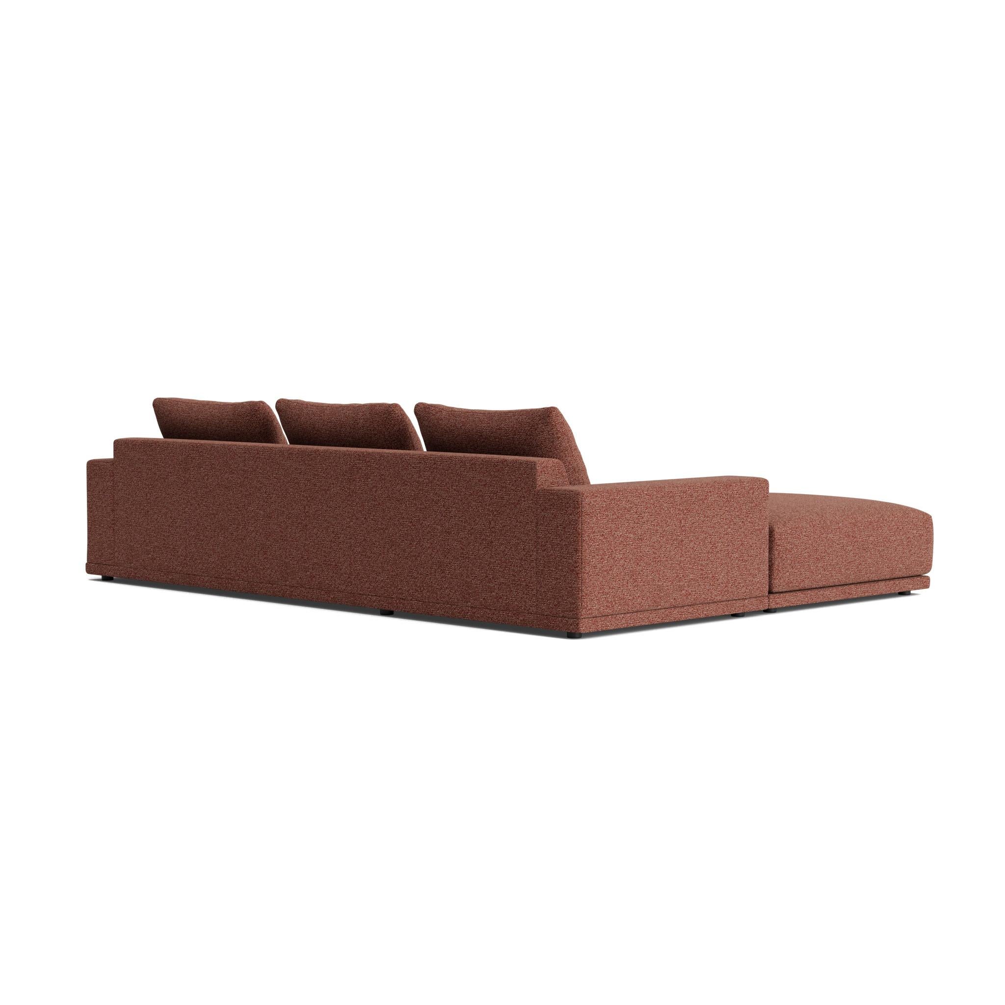 Americano Plush Modular Modern Chaise in Kvadrat Nubby Chanille-Bouclé in vendita