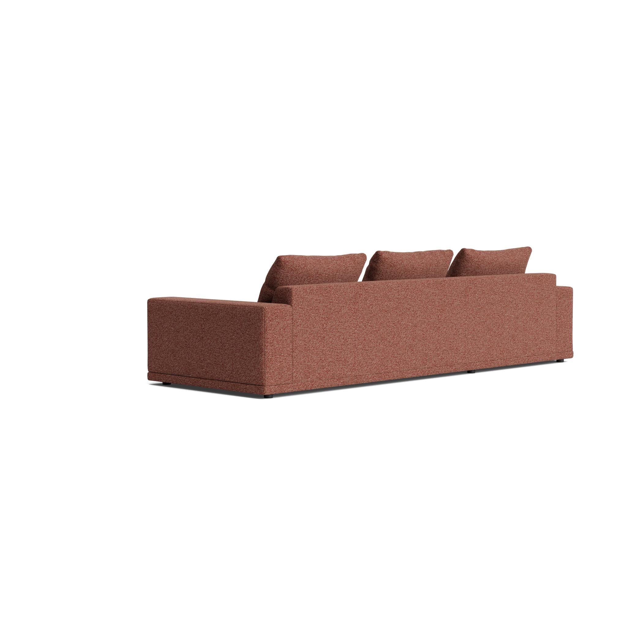 XXI secolo e contemporaneo Plush Modular Modern Chaise in Kvadrat Nubby Chanille-Bouclé in vendita