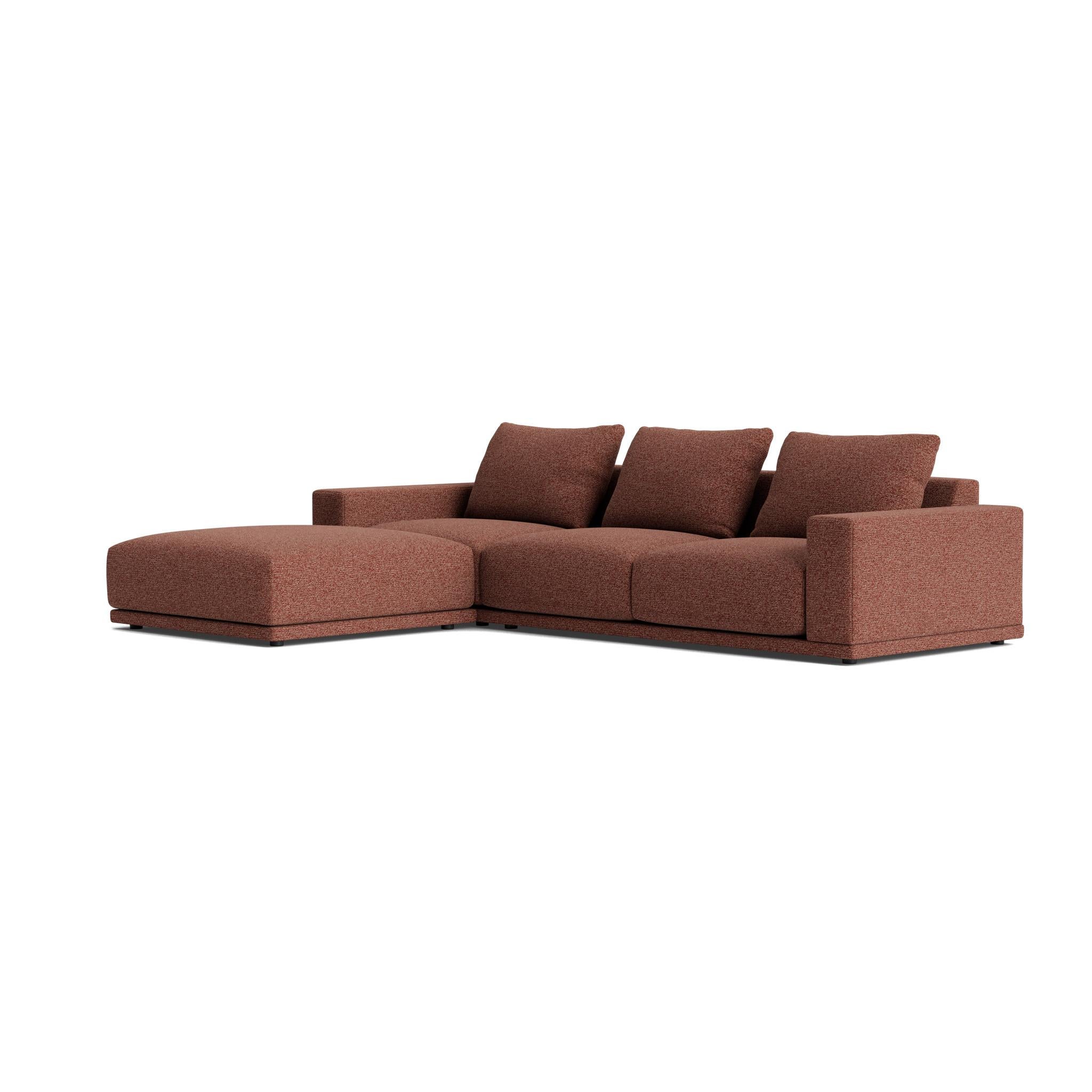 Plush Modular Modern Chaise in Kvadrat Nubby Chanille-Bouclé in vendita 1