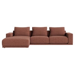 Plush Modular Modern Chaise in Kvadrat Nubby Chanille-Bouclé Plush Modular Modern Chaise in Kvadrat Nubby Chanille-Bouclé