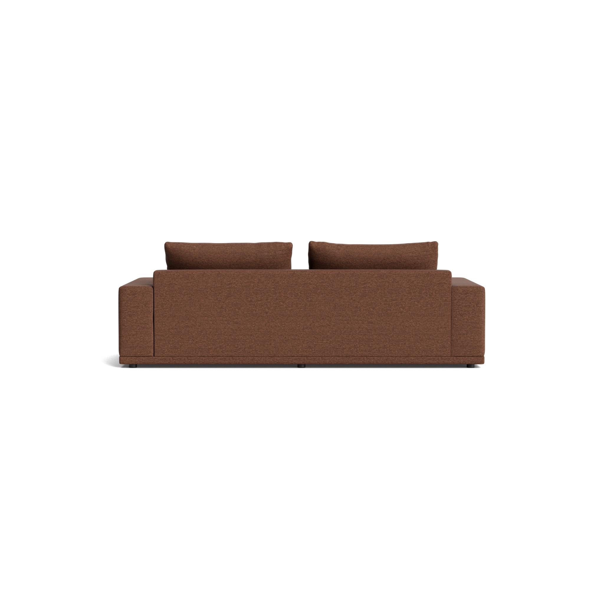 Contemporary Plush Modular Modern Chaise in Maharam Hearth For Sale