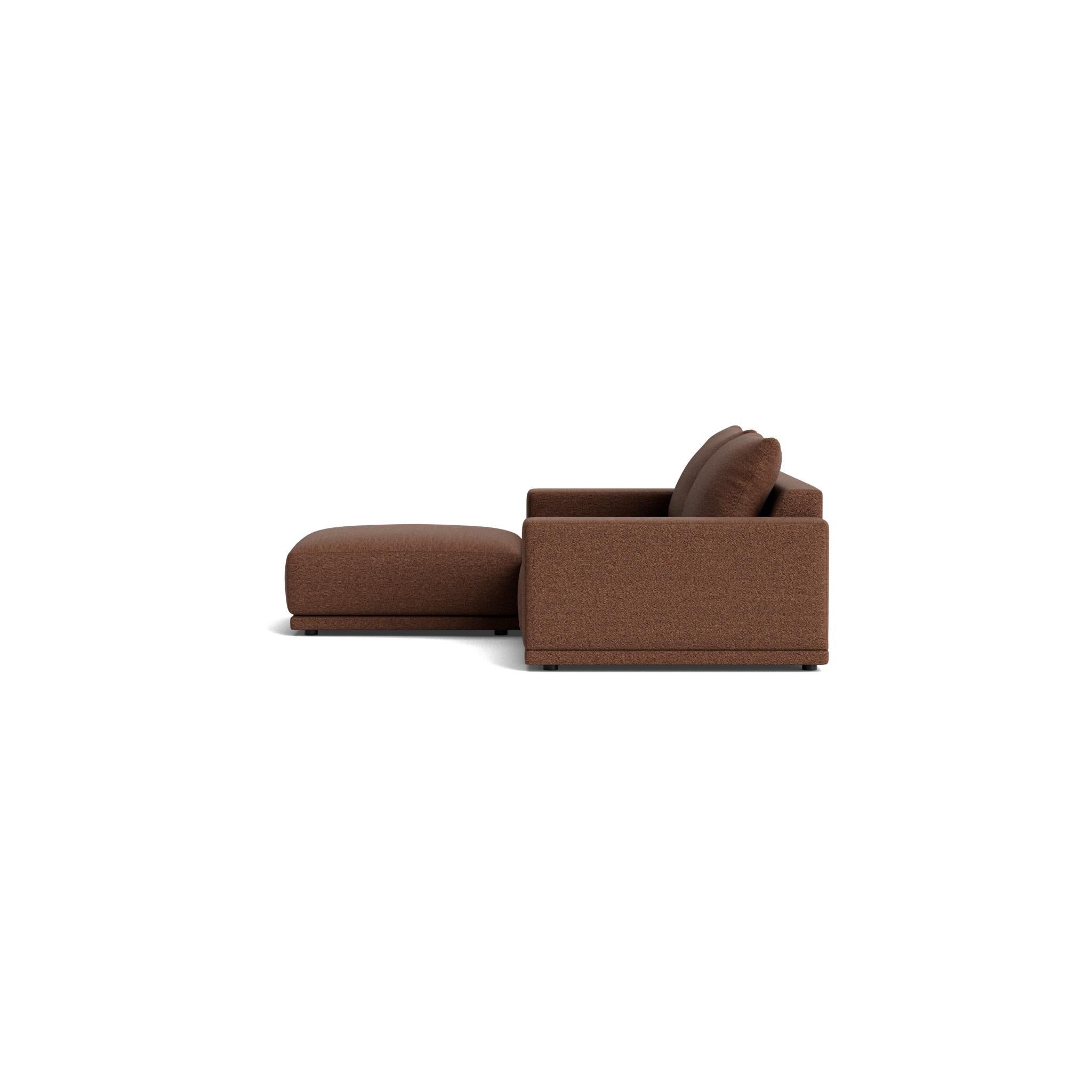 Plush Modular Modern Chaise in Maharam Hearth For Sale 1