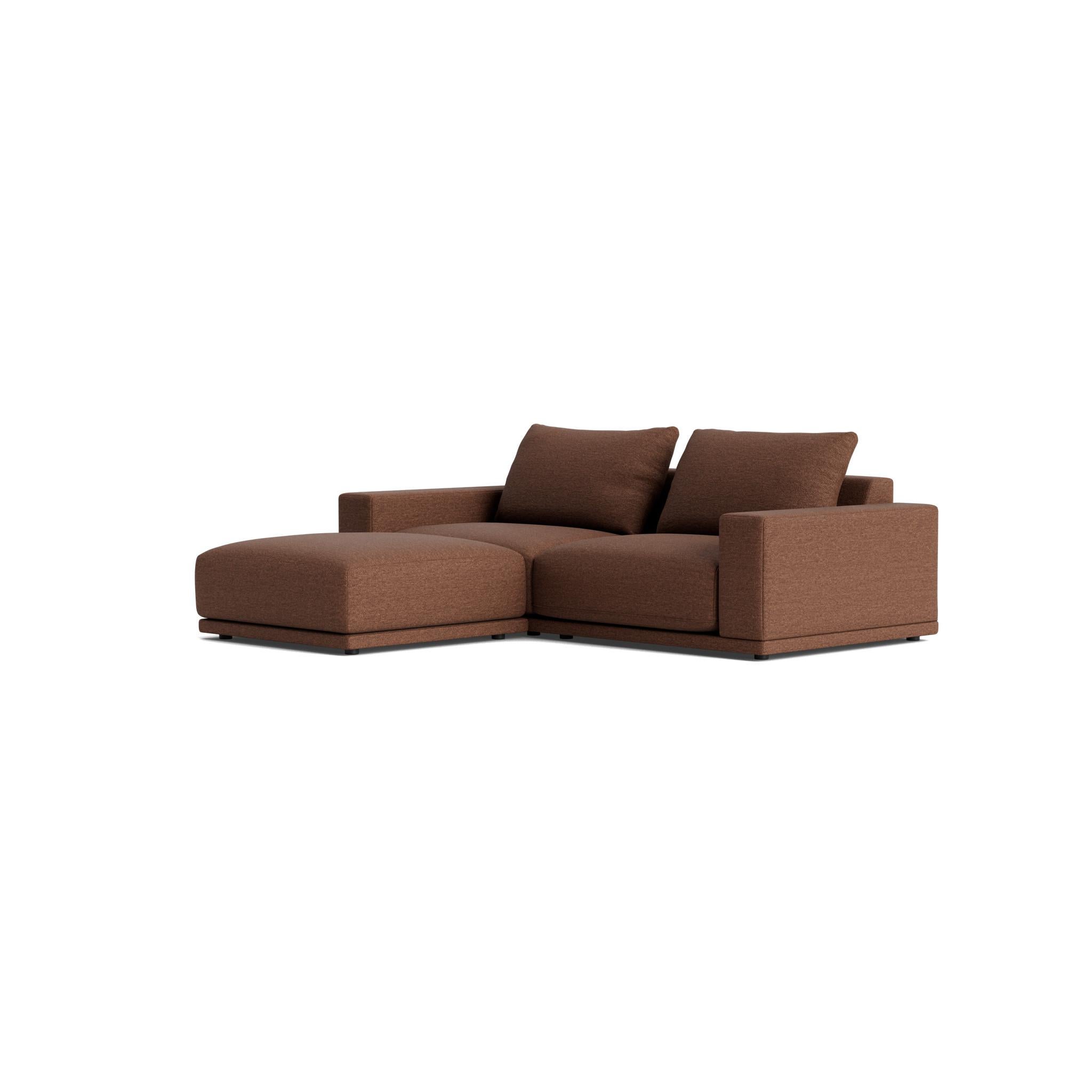 Plush Modular Modern Chaise in Maharam Hearth For Sale 2