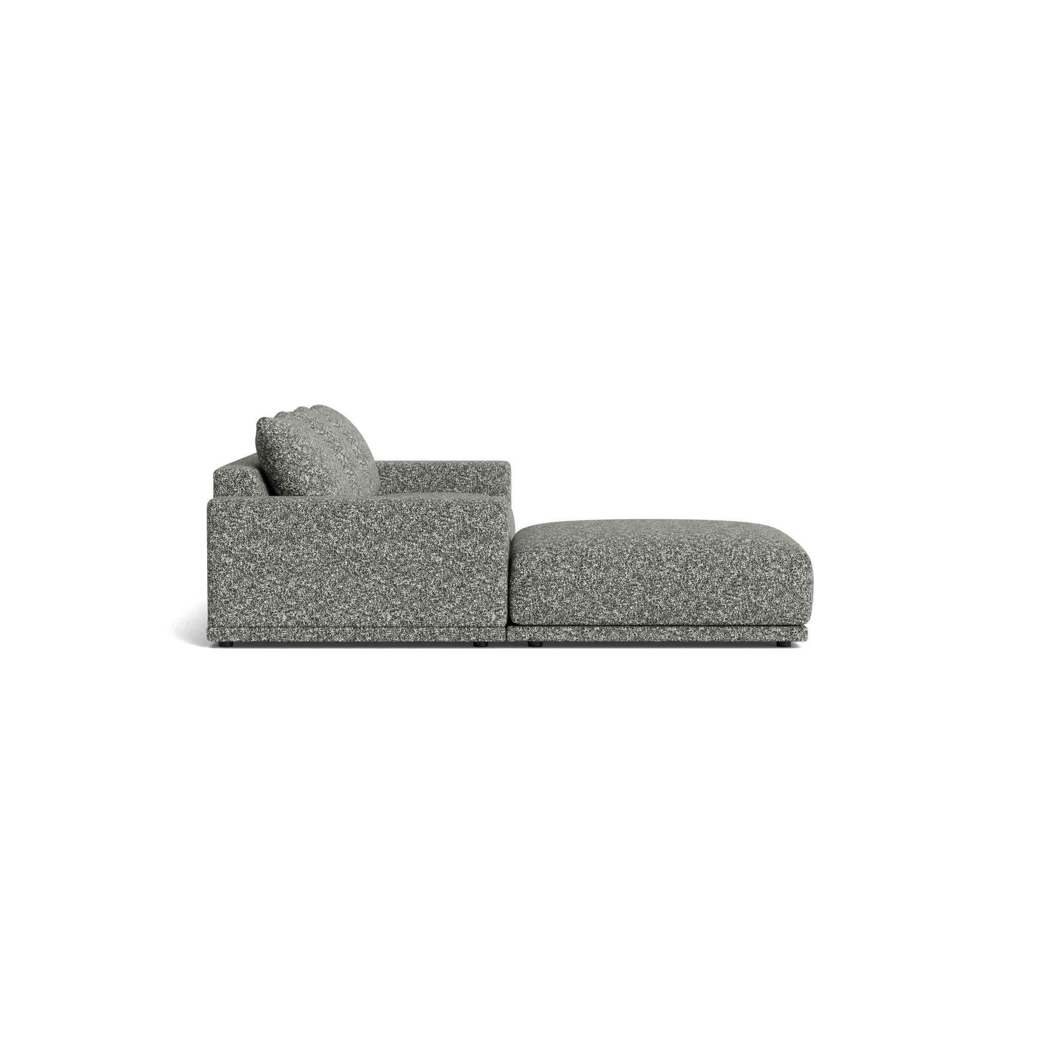 Moderno Plush Modular Modern Chaise in Norwegian Bouclé in vendita