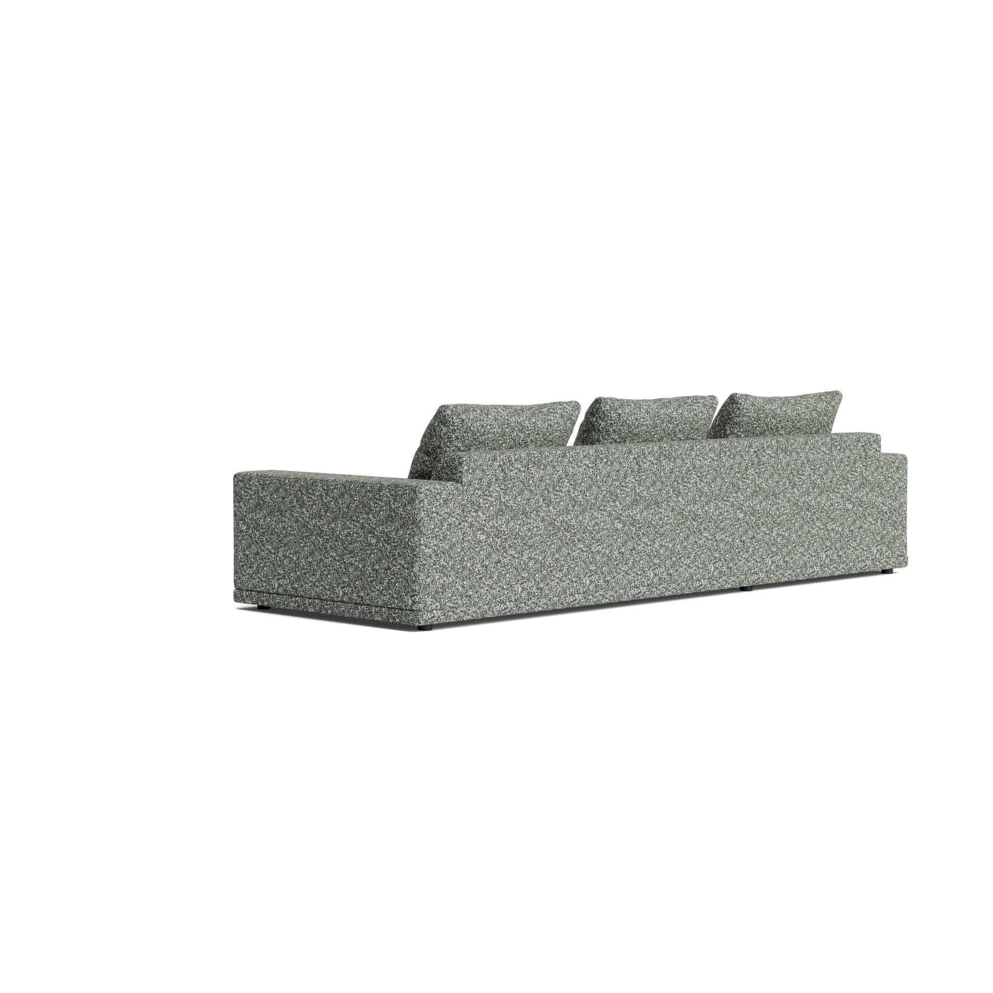 XXI secolo e contemporaneo Plush Modular Modern Chaise in Norwegian Bouclé in vendita