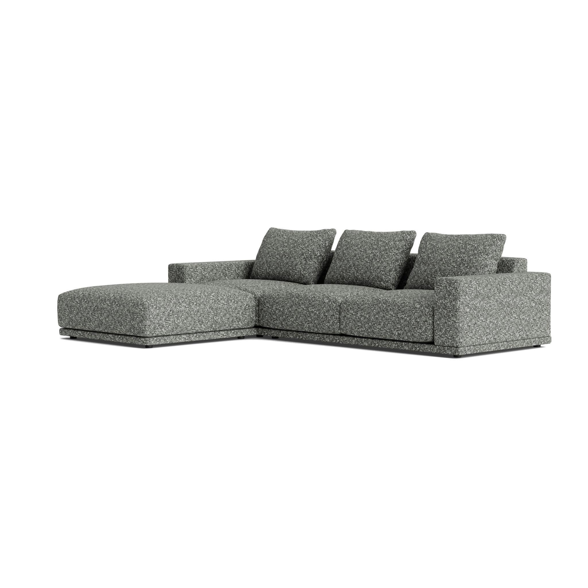 Plush Modular Modern Chaise in Norwegian Bouclé in vendita 1