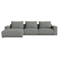 Plush Modular Modern Chaise in Norwegian Bouclé