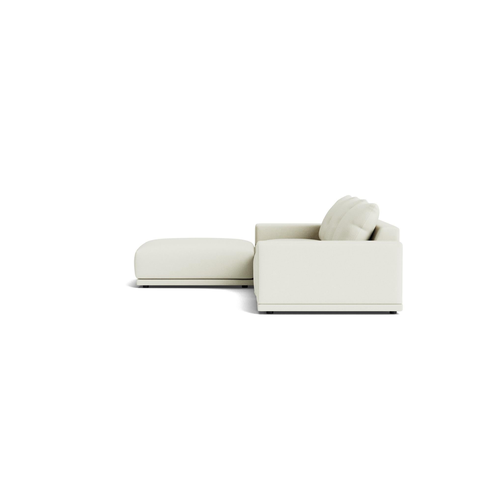 Plush Modular Modern Chaise in Premium Belgian Linen For Sale 1