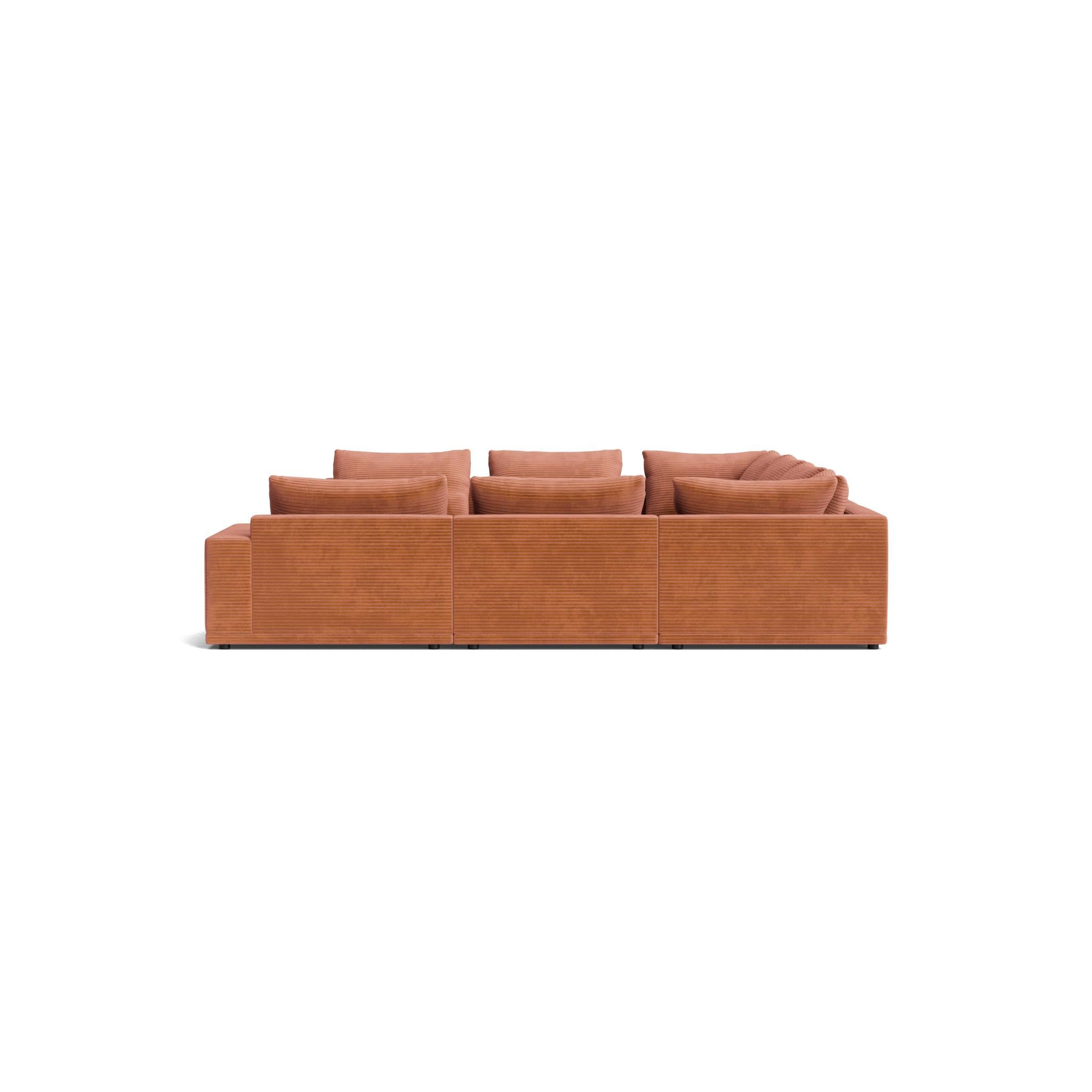 Plush Modular Modern Sofa in Maharam Corduroy For Sale 1