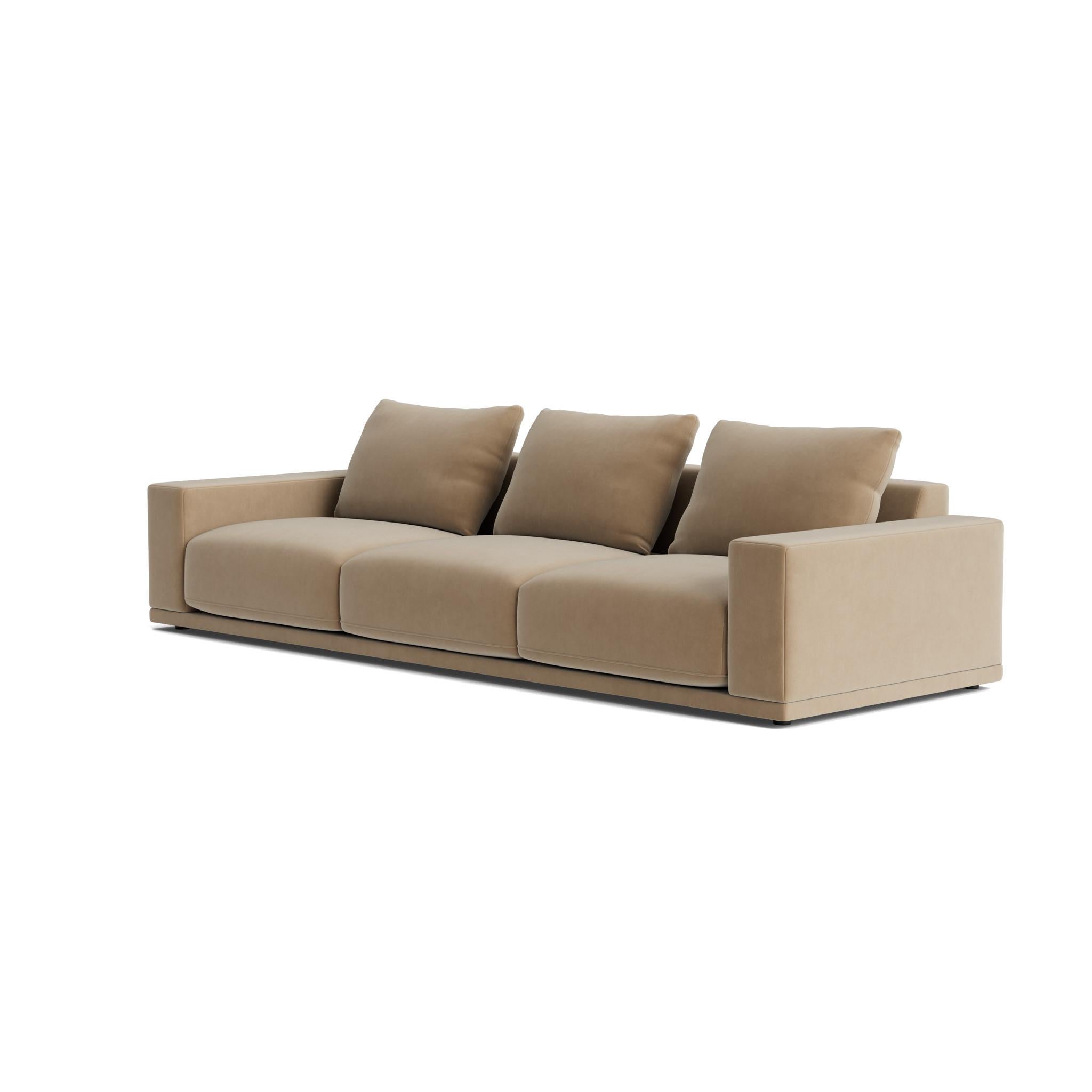 Plush Modular Modern Sofa in Maharam Velvet For Sale 2