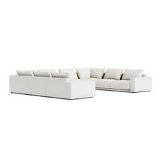 Plush Modular Modern Sofa in Premium Belgian Linen