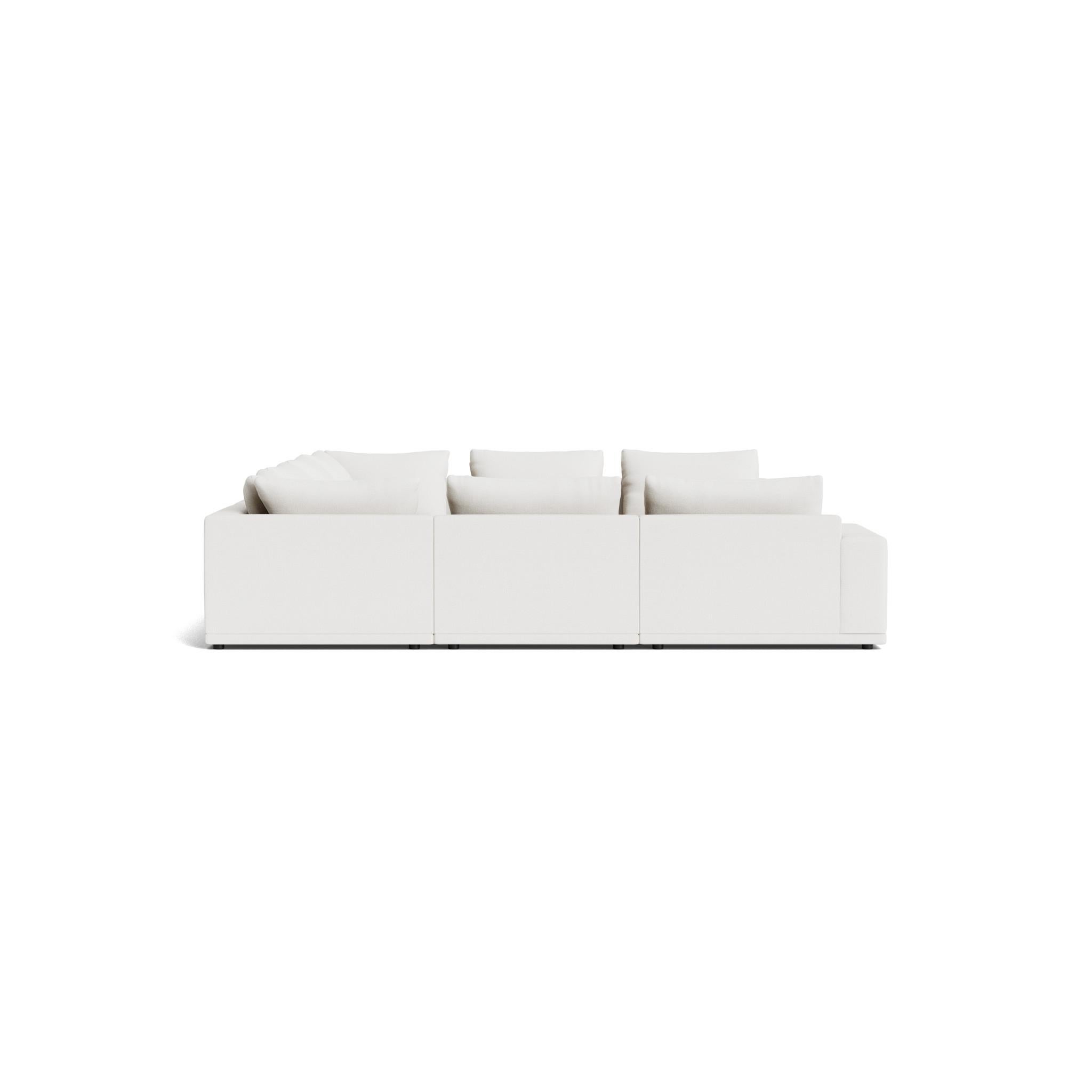 American Plush Modular Modern Sofa in Premium Belgian Linen For Sale