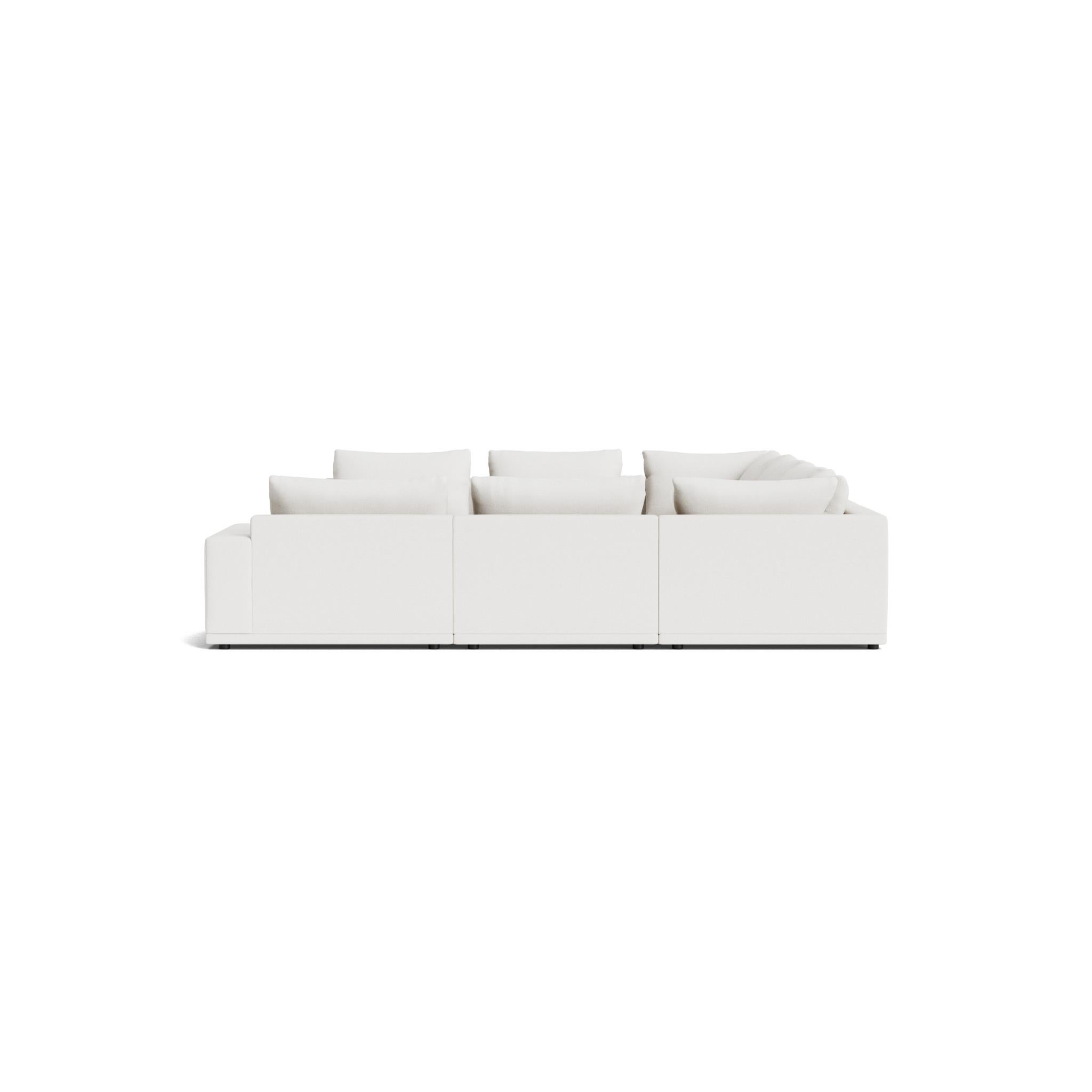 Plush Modular Modern Sofa in Premium Belgian Linen For Sale 1