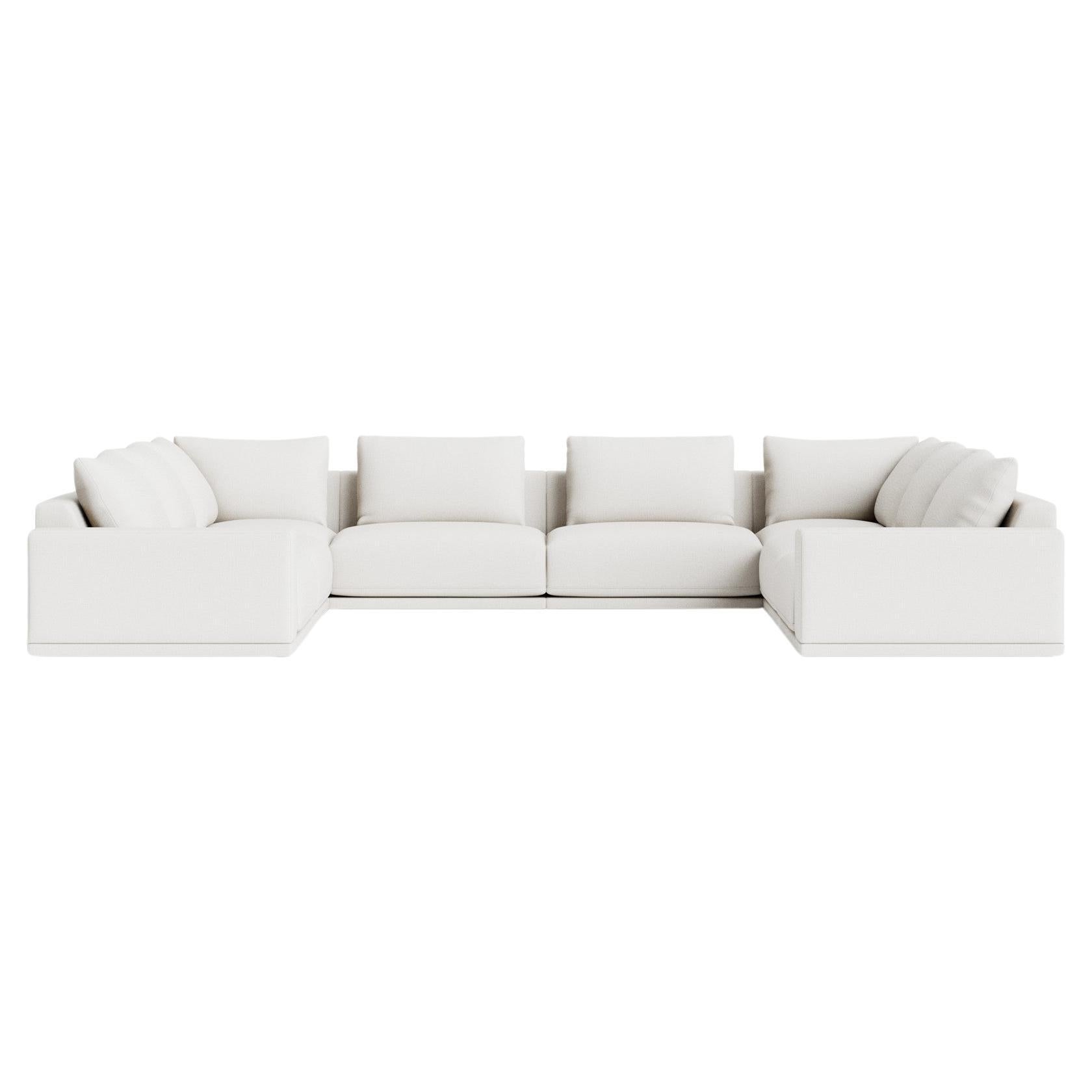 Plush Modular Modern Sofa in Premium Belgian Linen