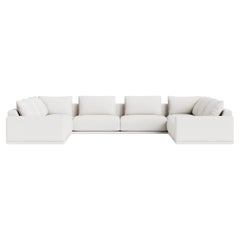 Plush Modular Modern Sofa in Premium Belgian Linen