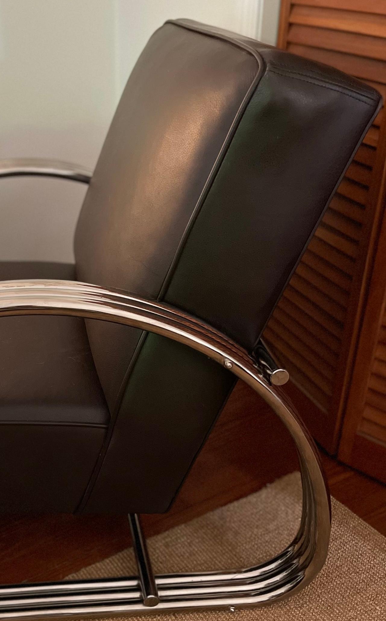 Plush Ralph Lauren Hudson Street Lounge Chocolately Brown Leather Club Chair 3