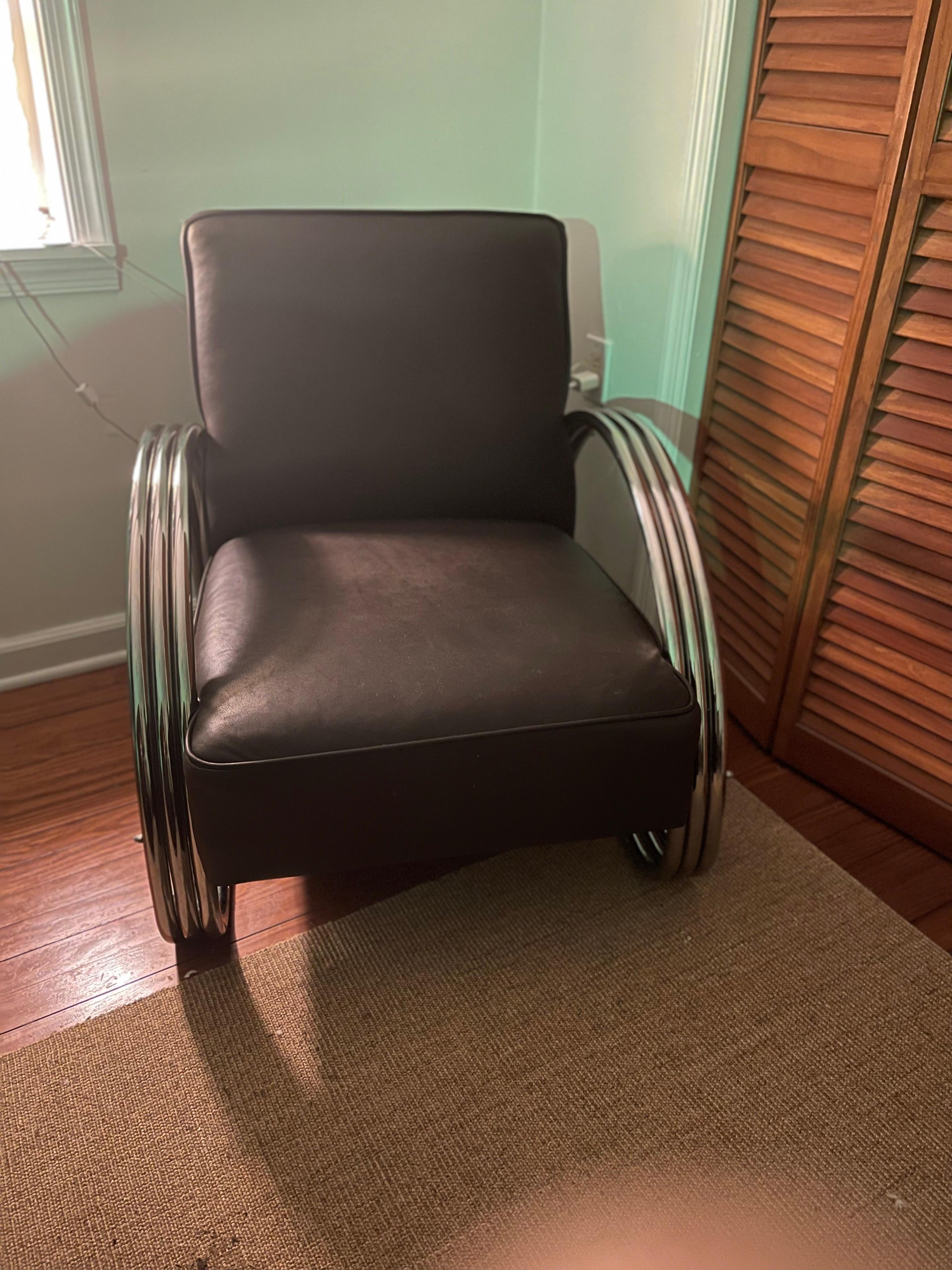 Plush Ralph Lauren Hudson Street Lounge Chocolately Brown Leather Club Chair 4