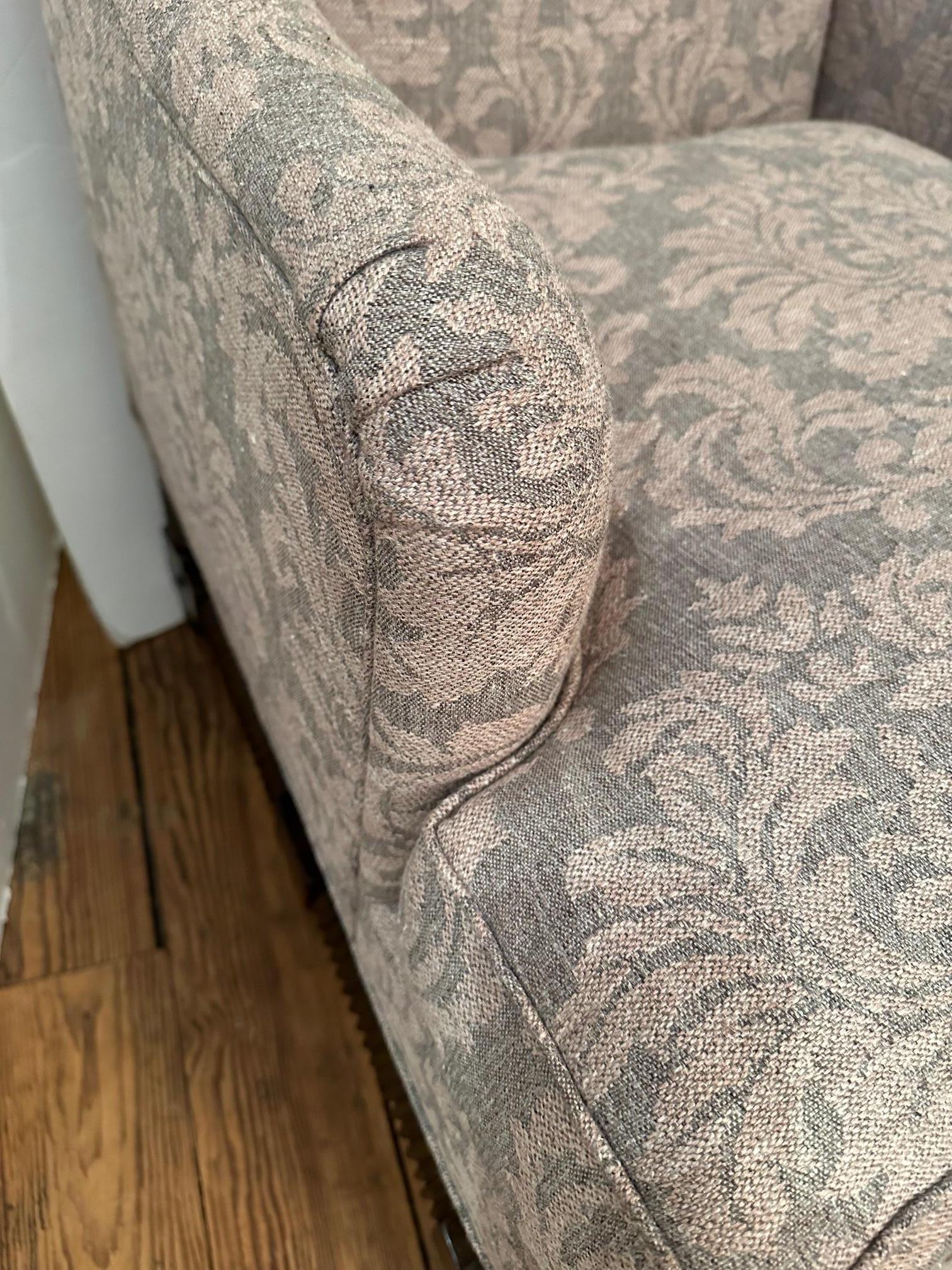 Plush Rose Tarlow Upholstered Tuscany Bergere Club Chair 3