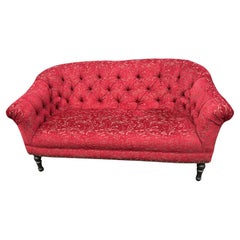 Plush Upholstered Arhaus Tufted Loveseat
