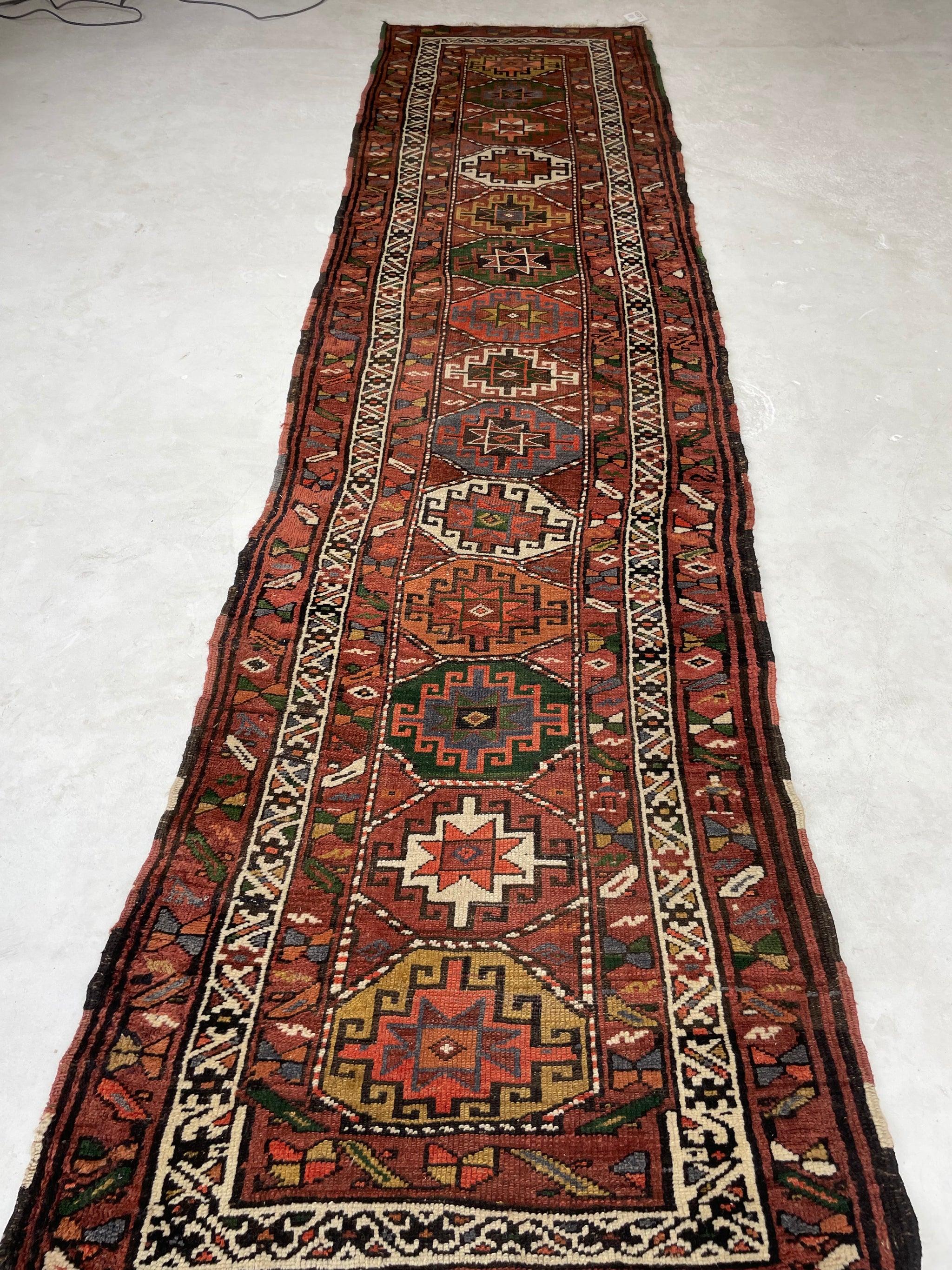 Hand-Knotted Plush Vintage Runner Rug For Sale