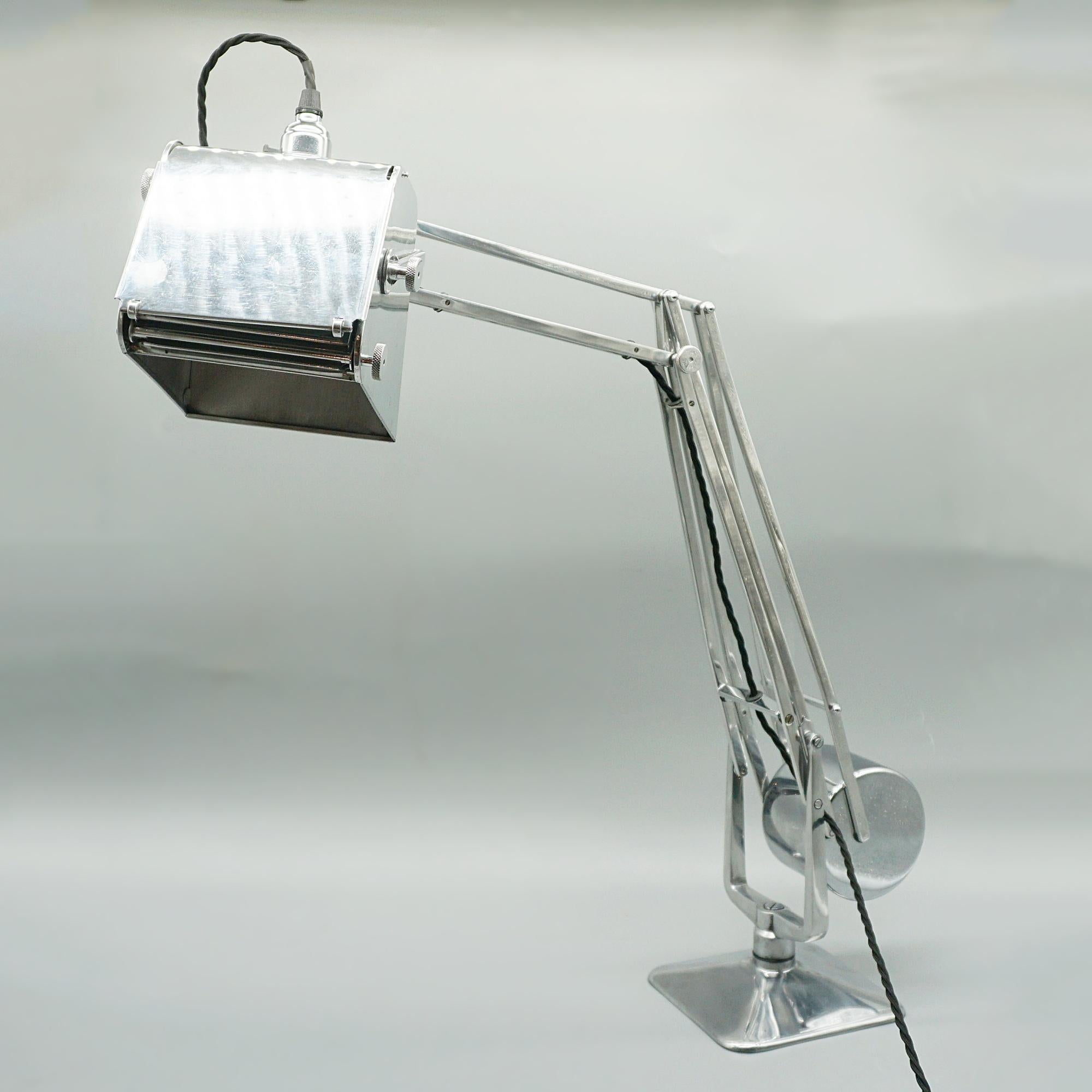 British 'Pluslite' Long Reach Table Lamp by Hadrill & Horstmann