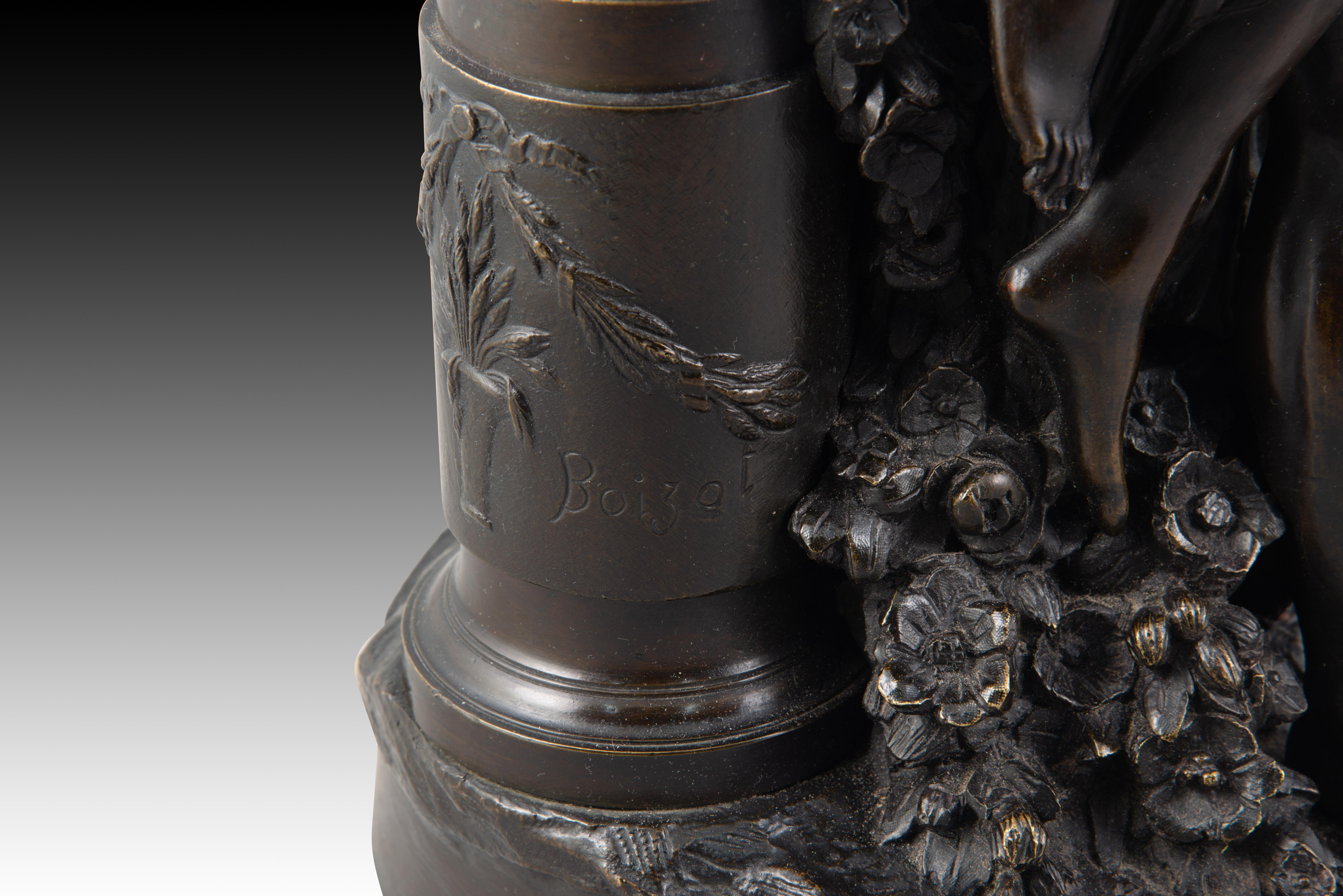 Pluto kidnapping Proserpina. Bronze. After BOIZOT, Louis-Simon; 19th century. 1