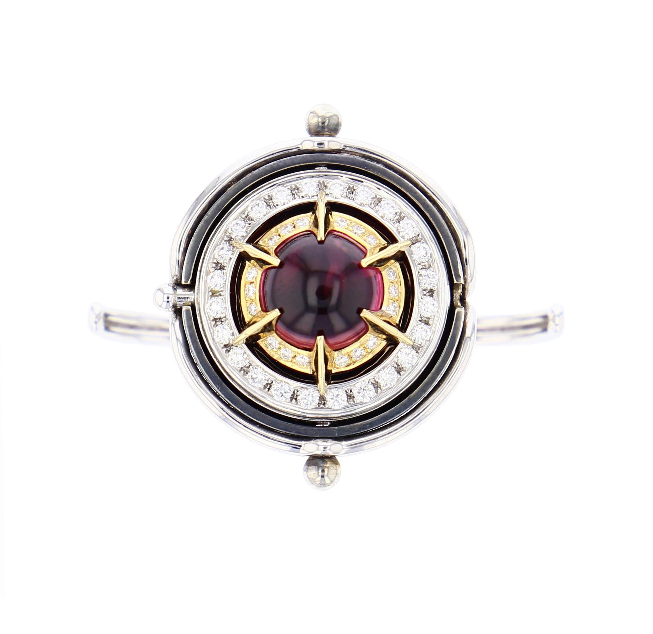 Pluton Double Ring Tourmaline by Elie Top In New Condition In Paris, France